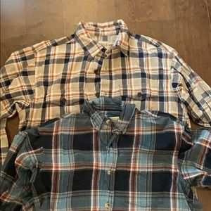 Two men’s Flannels long sleeve